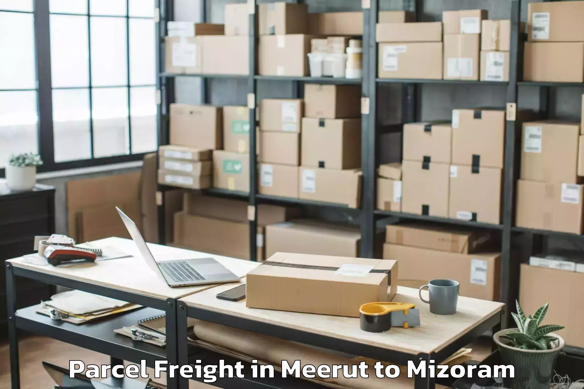 Comprehensive Meerut to Aizawl Airport Ajl Parcel Freight